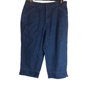 Dockers Capri Pants Size 8 Women's Regular Capri Denim Jeans Flat Front Casual